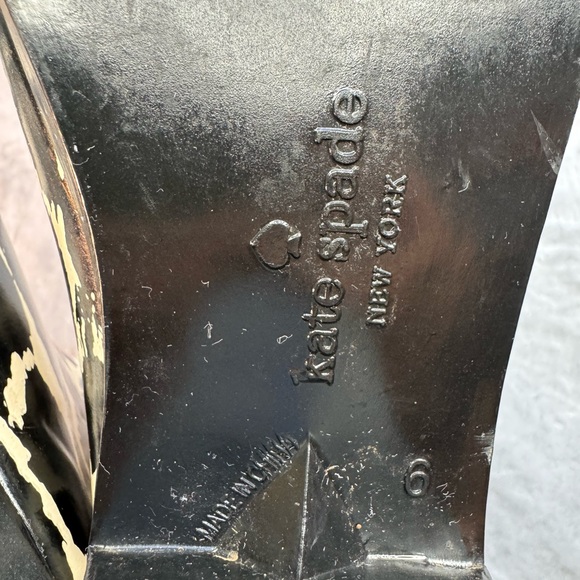 🎯Kate Spade New York Randi Too Rain Boots Animal Print Size 6 - Picture 9 of 11